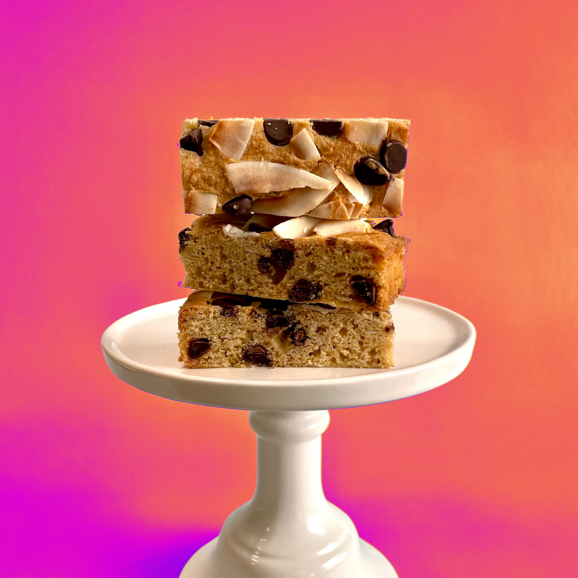 Oat Coconut Chocolate Cake Bars (4 bars)