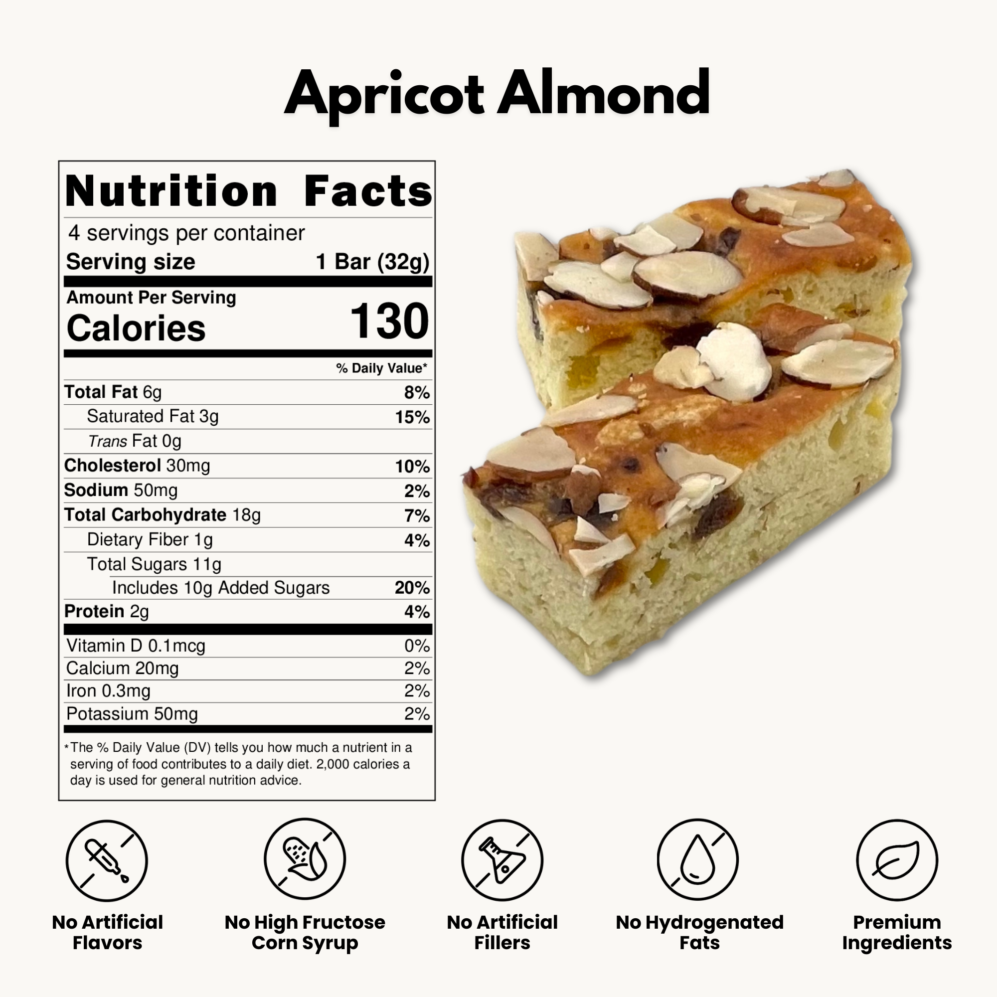 Apricot Almond Cake Bars