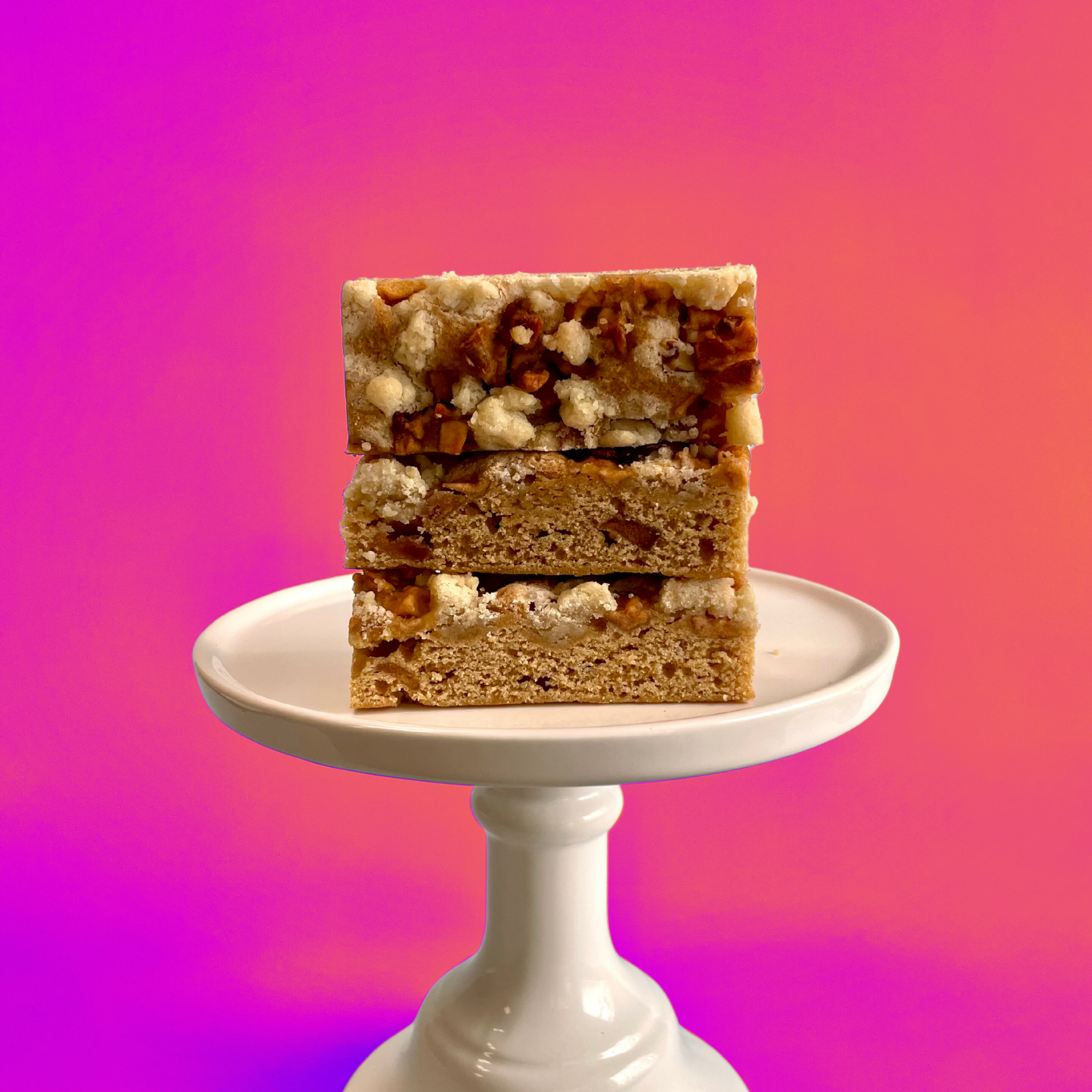 Apple Maple Pecan Cake Bars (4 bars)