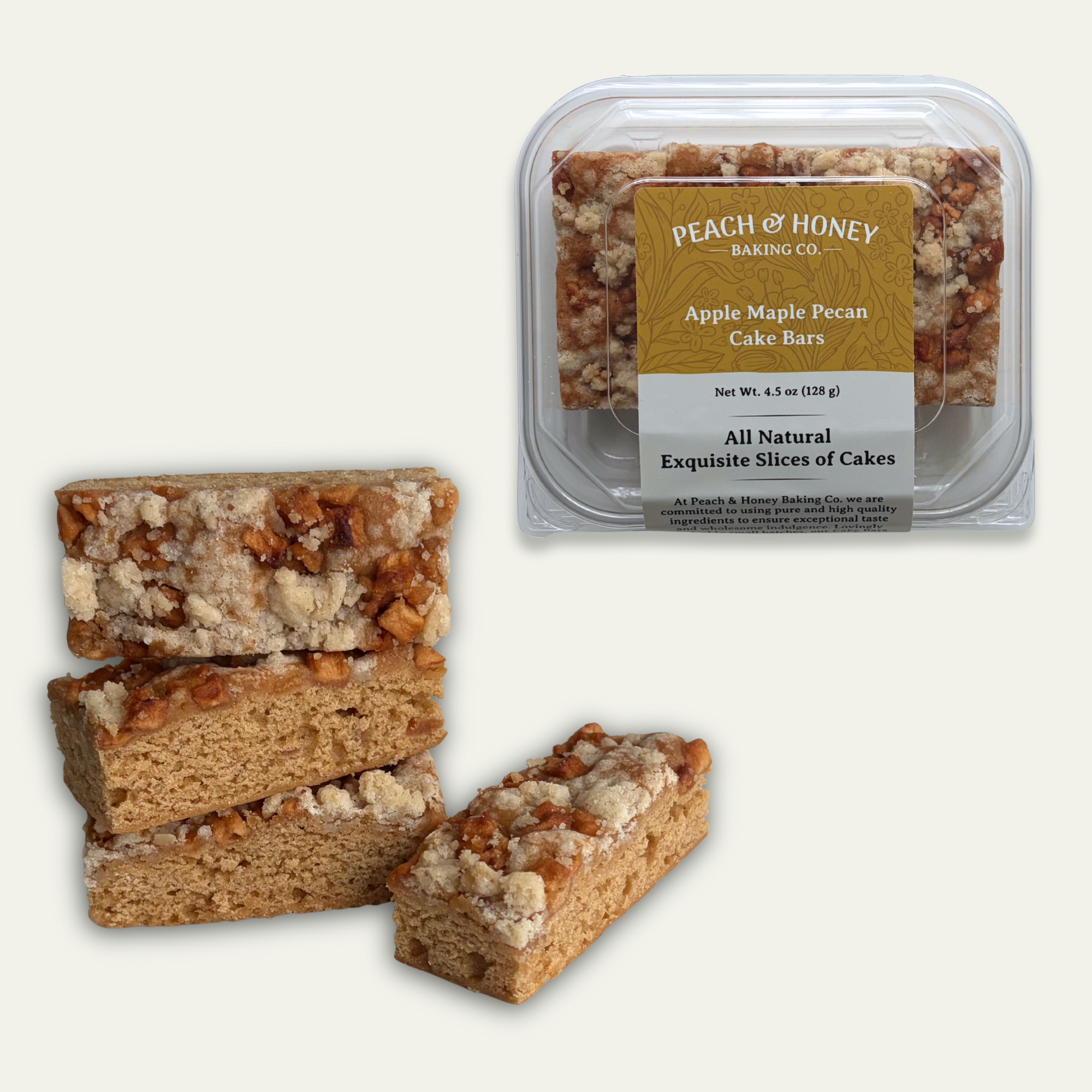 Apple Maple Pecan Cake Bars