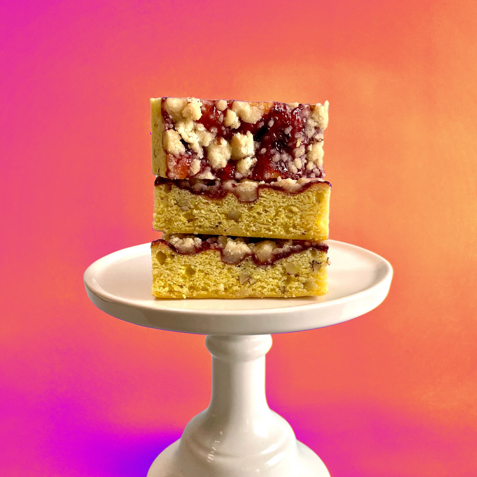 Cherry Lemon Cake Bars (4 bars)