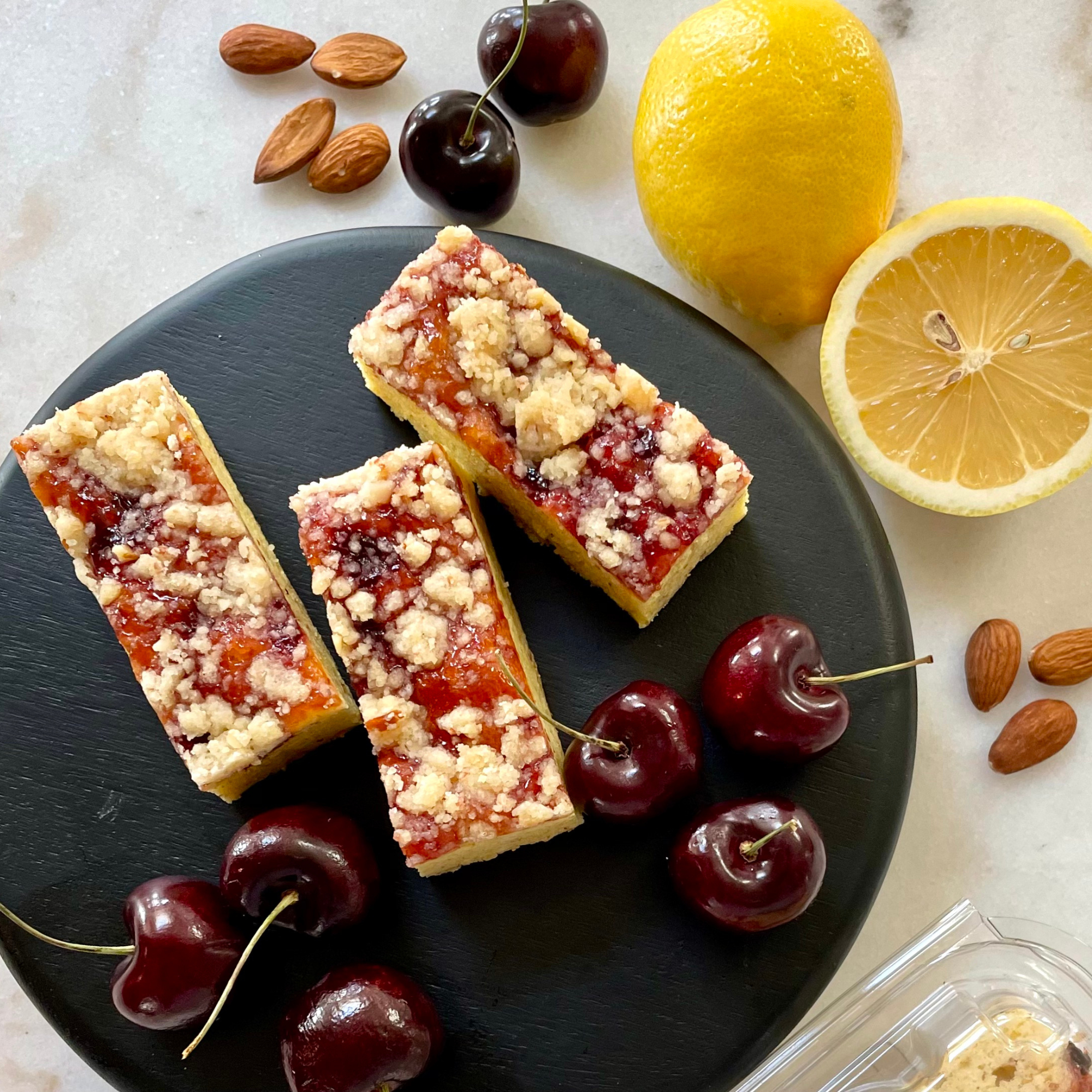 Cherry Lemon Cake Bars