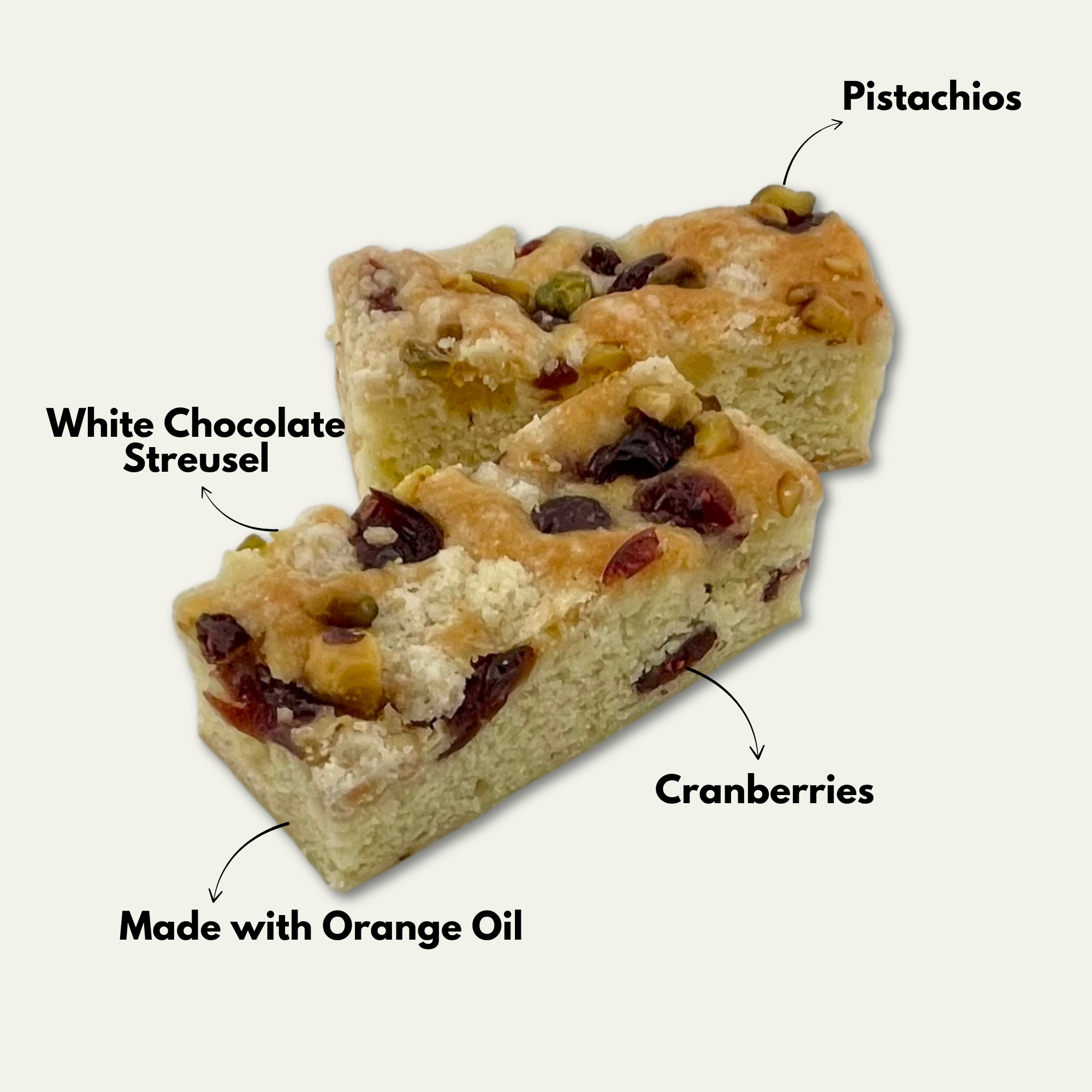 Cran Orange Pistachio Cake Bars