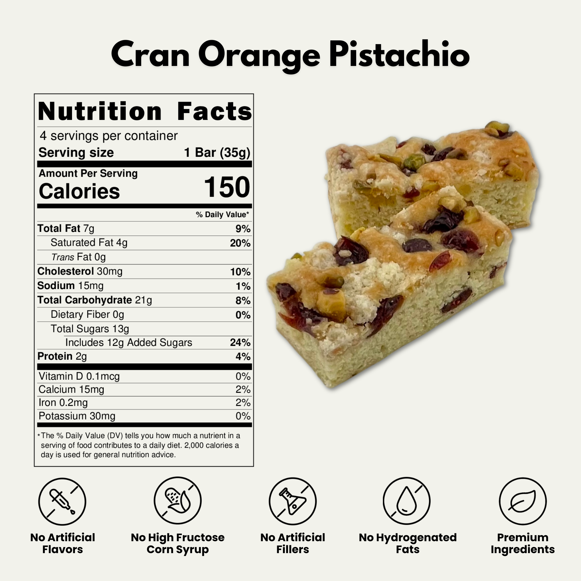 Cran Orange Pistachio Cake Bars