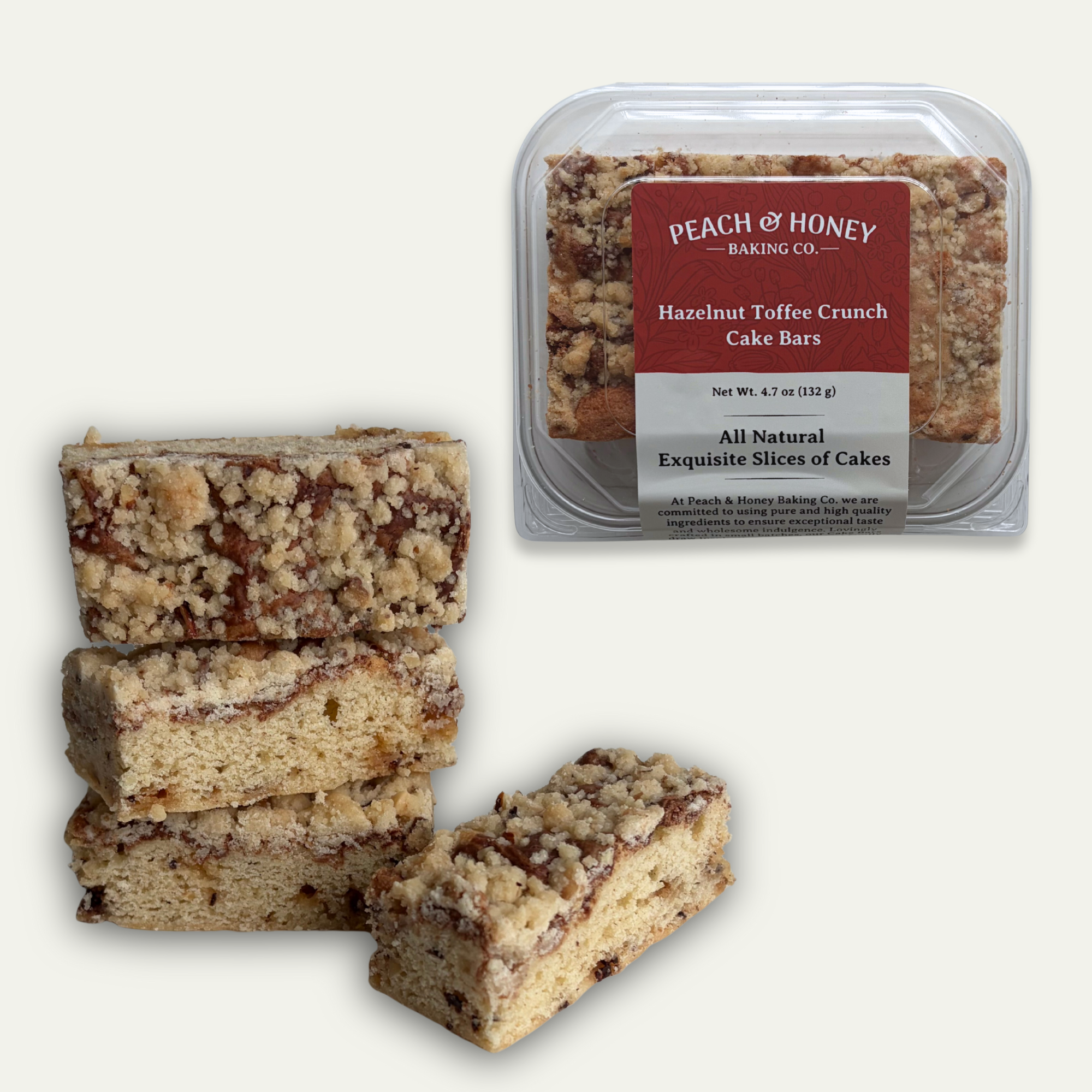 Hazelnut Toffee Crunch Cake Bars