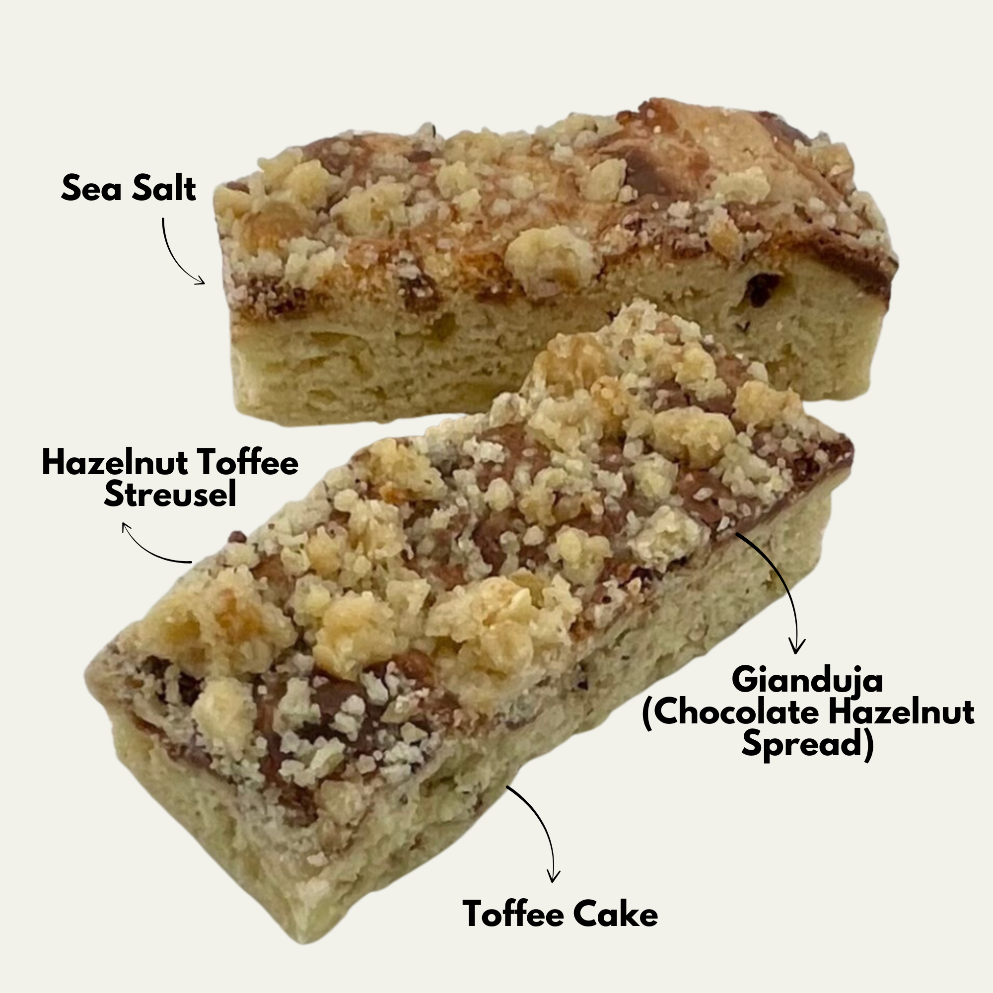 Hazelnut Toffee Crunch Cake Bars