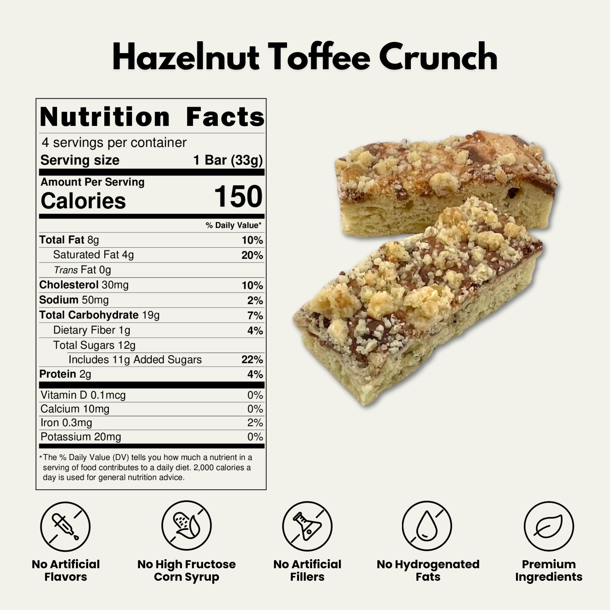 Hazelnut Toffee Crunch Cake Bars