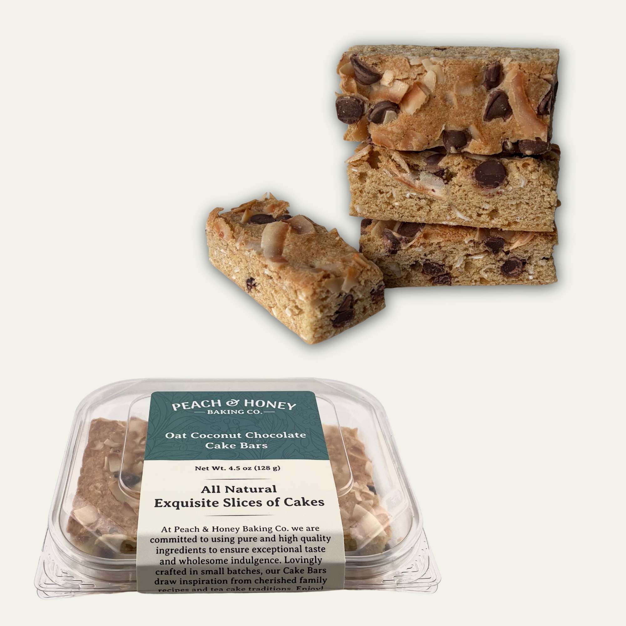 Oat Coconut Chocolate Cake Bars